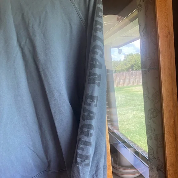 American Eagle Blue Hooded Sweatshirt - Picture 3 of 5